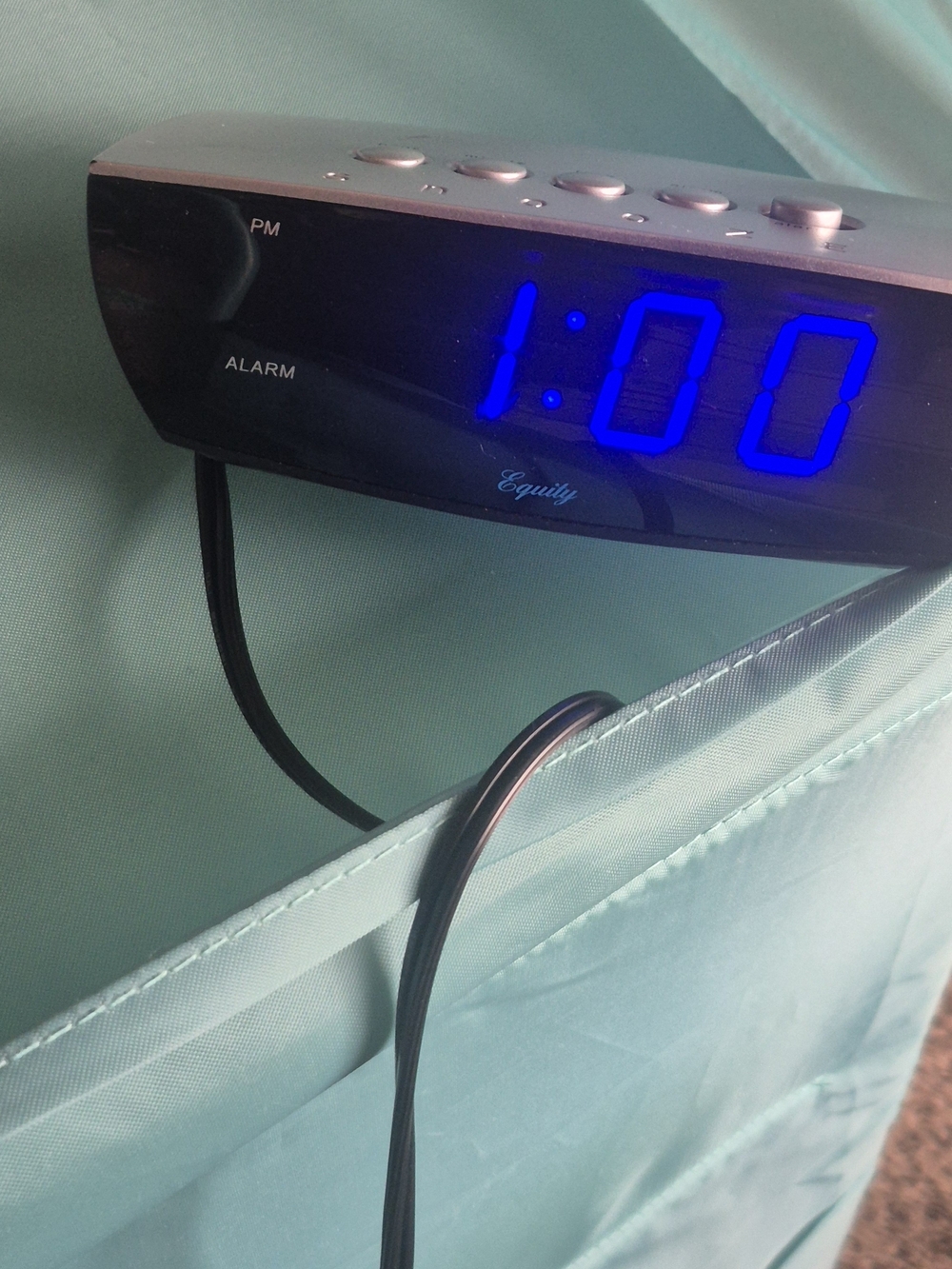 - Blue LED DisplayEquity Digital Alarm Clock/Travel